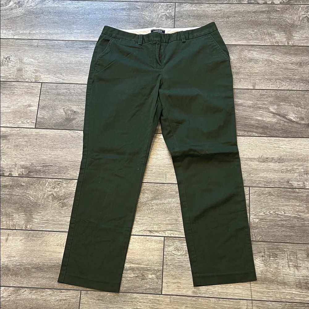 Lands' End Women’s Forest Green Chinos